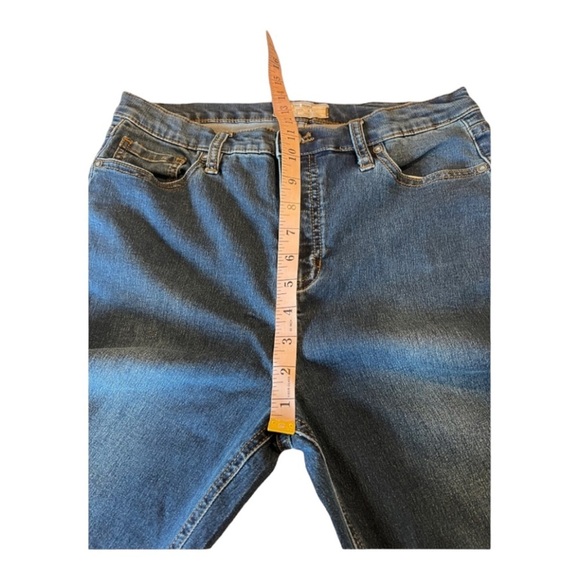 Free People Dark Denim High Waist High Rise Straight Leg Jeans Size 31 - Picture 7 of 15